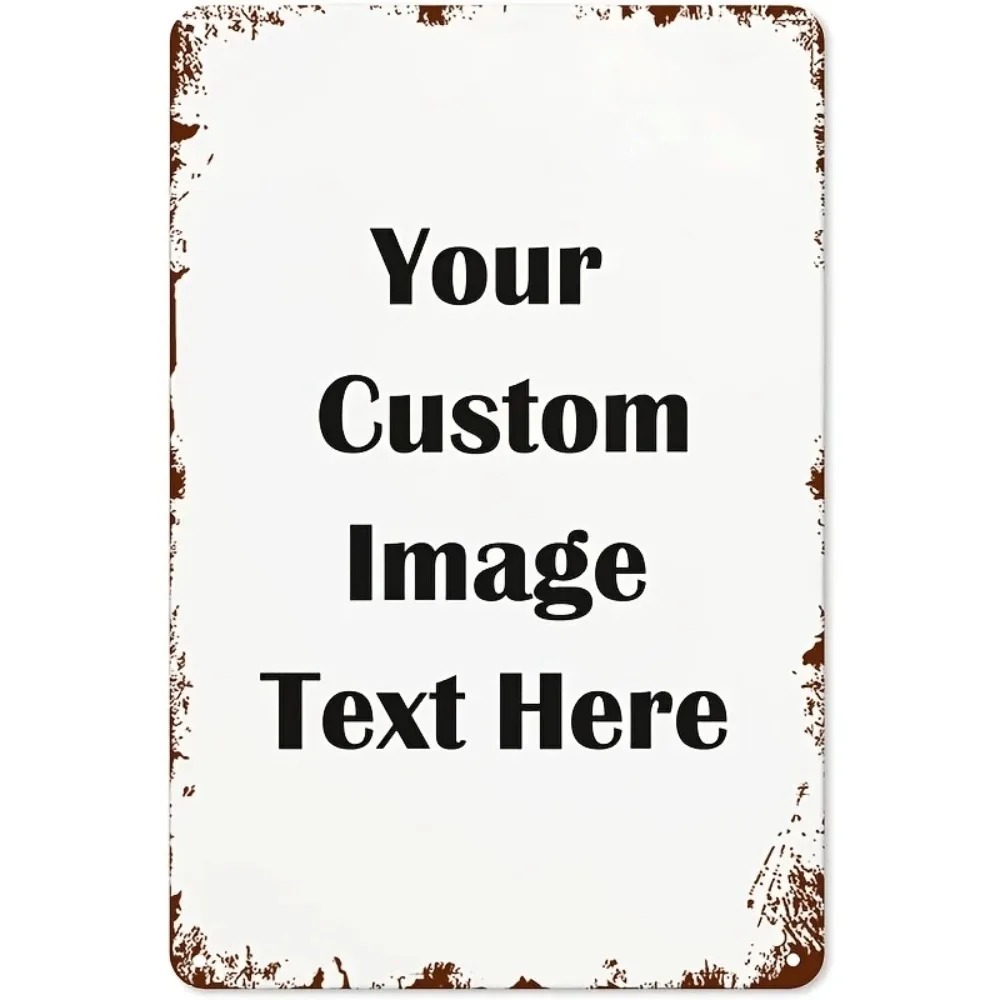Home Bar Signs - Letrero Metálico Personalizado con Foto, 2D,