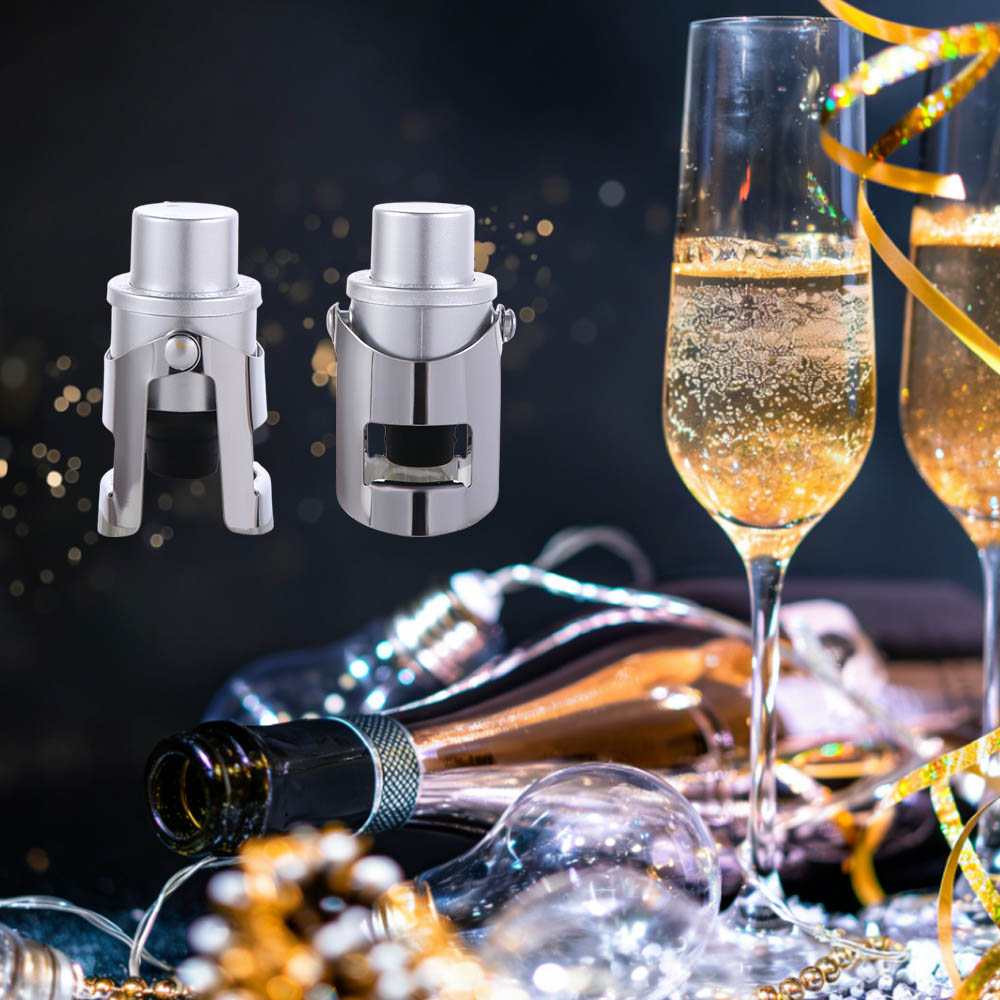 Wine Preservation Pump - 2 tapones de vacío para champán