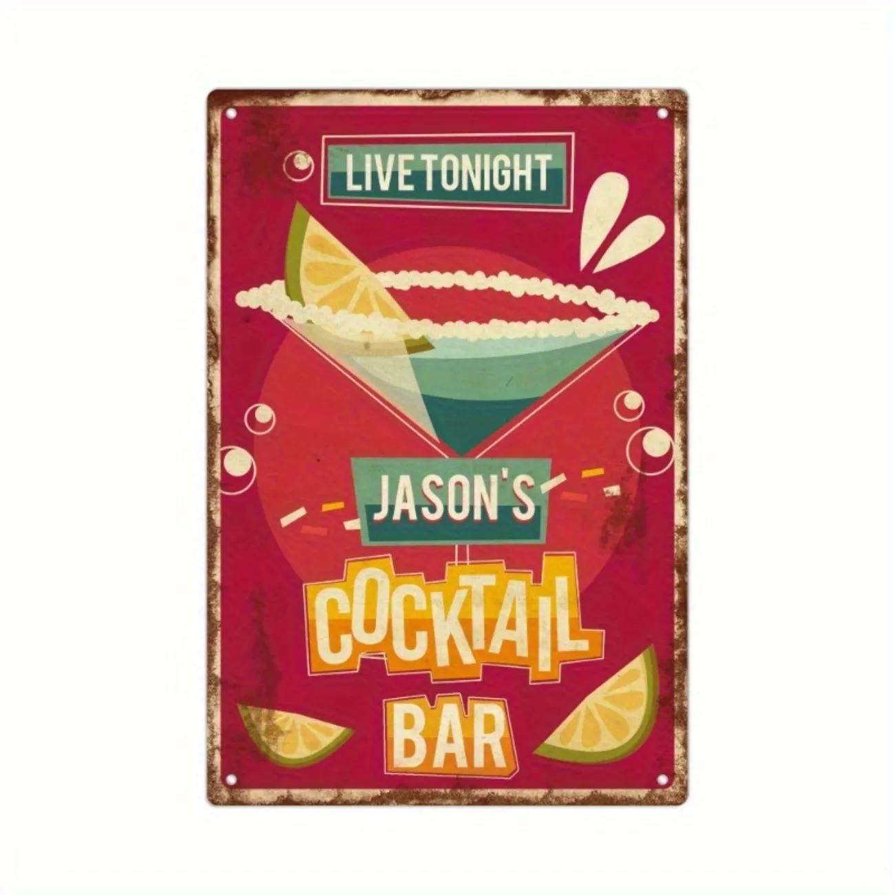 Home Bar Signs - Letrero Metálico Personalizado 