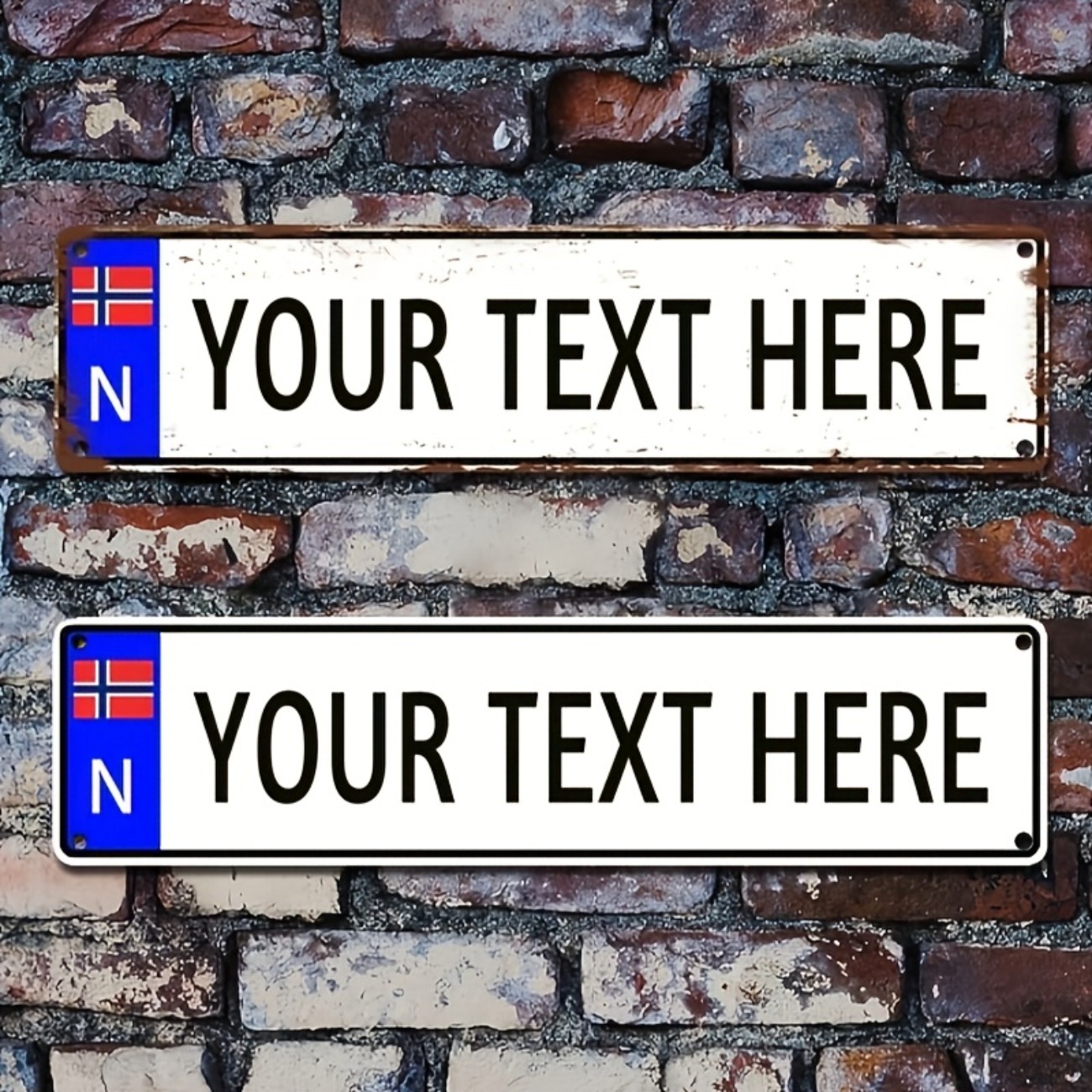 Home Bar Signs - Letrero de metal vintage noruego personalizado