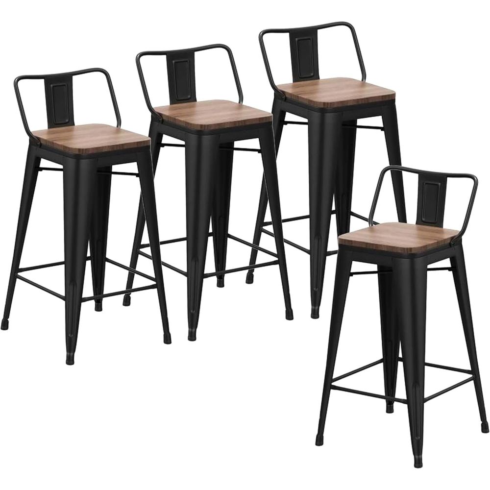 Home Bar Stools - Juego de 4 taburetes de bar