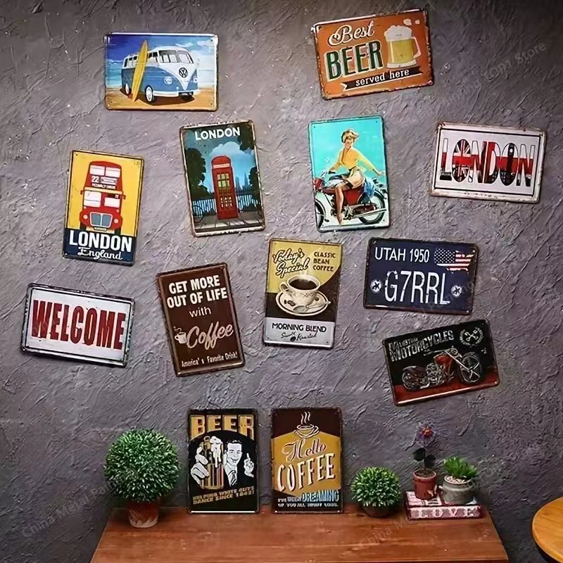 Decoración de Pared Metálica,  - Home Bar Cafe reseña y precio