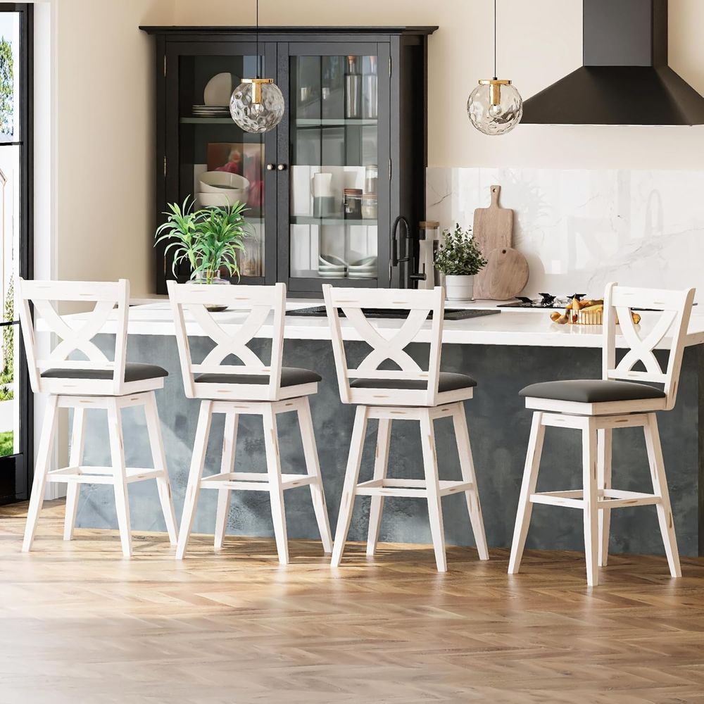 Juego de 2 taburetes giratorio - Home Bar Stools reseña y precio