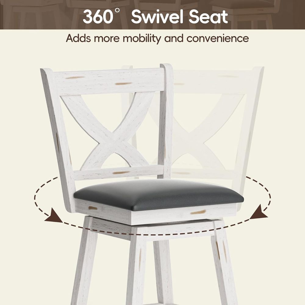 Juego de 2 taburetes giratorio - Home Bar Stools reseña y precio