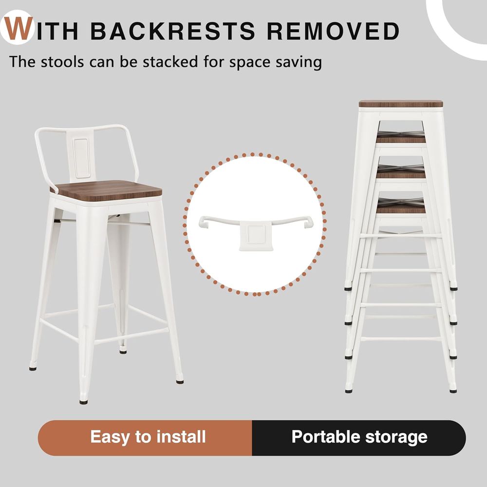 Juego de 4 taburetes de bar in - Home Bar Stools reseña y precio