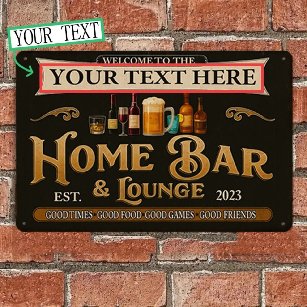 Letrero Metálico Personalizado - Home Bar Signs reseña y precio