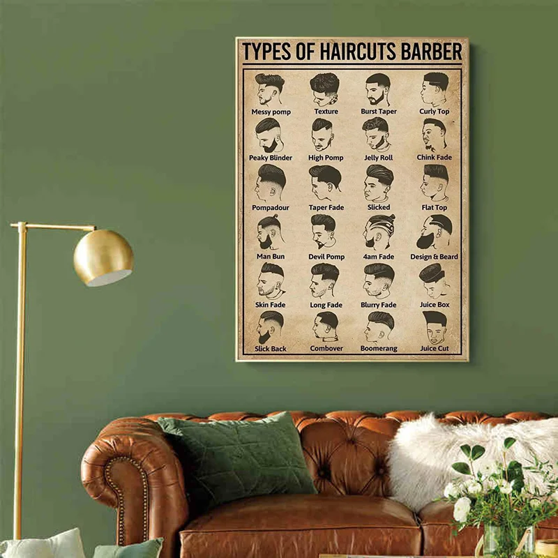 Póster de barbero sin marco, t - Home Barbershop reseña y precio