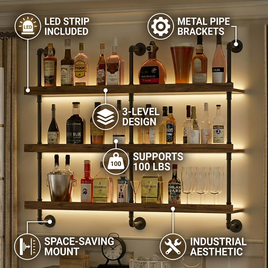 Estante para vinos montado en  - Home Bar Shelf reseña y precio