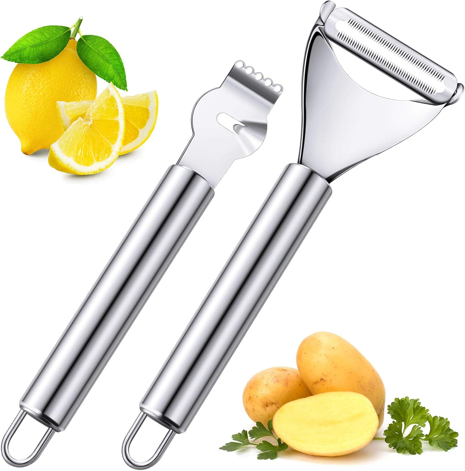 2 Piezas Pelador de Cítricos d - Peeler Channel Knife reseña y precio