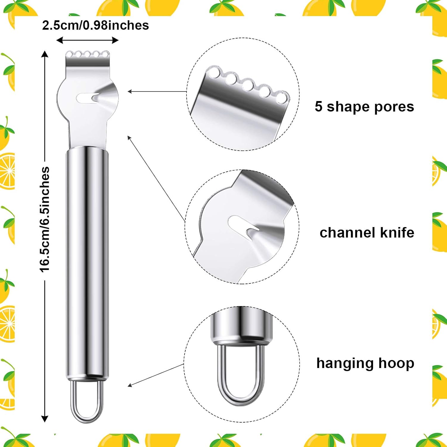2 Piezas Pelador de Cítricos d - Peeler Channel Knife reseña y precio