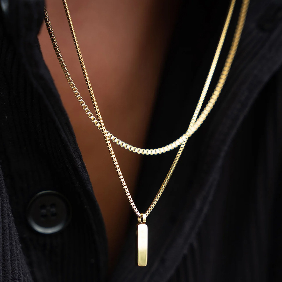 Collar de Cadena de Acero Inox - Bar Cart Gold reseña y precio